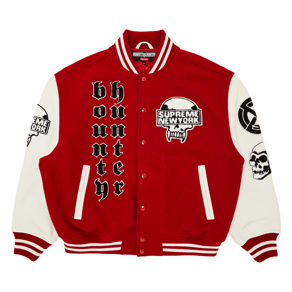 Buy Supreme x Bounty Hunter Varsity Jacket 'Red' - FW23J36 RED ...
