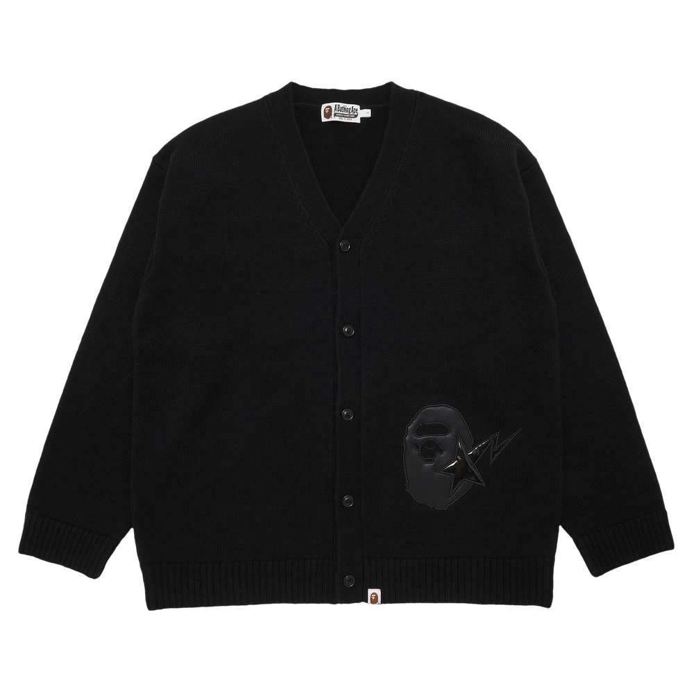 Buy GOAT Exclusive BAPE Knit College Cardigan Black - 1J70 120 003 BLACK |  GOAT