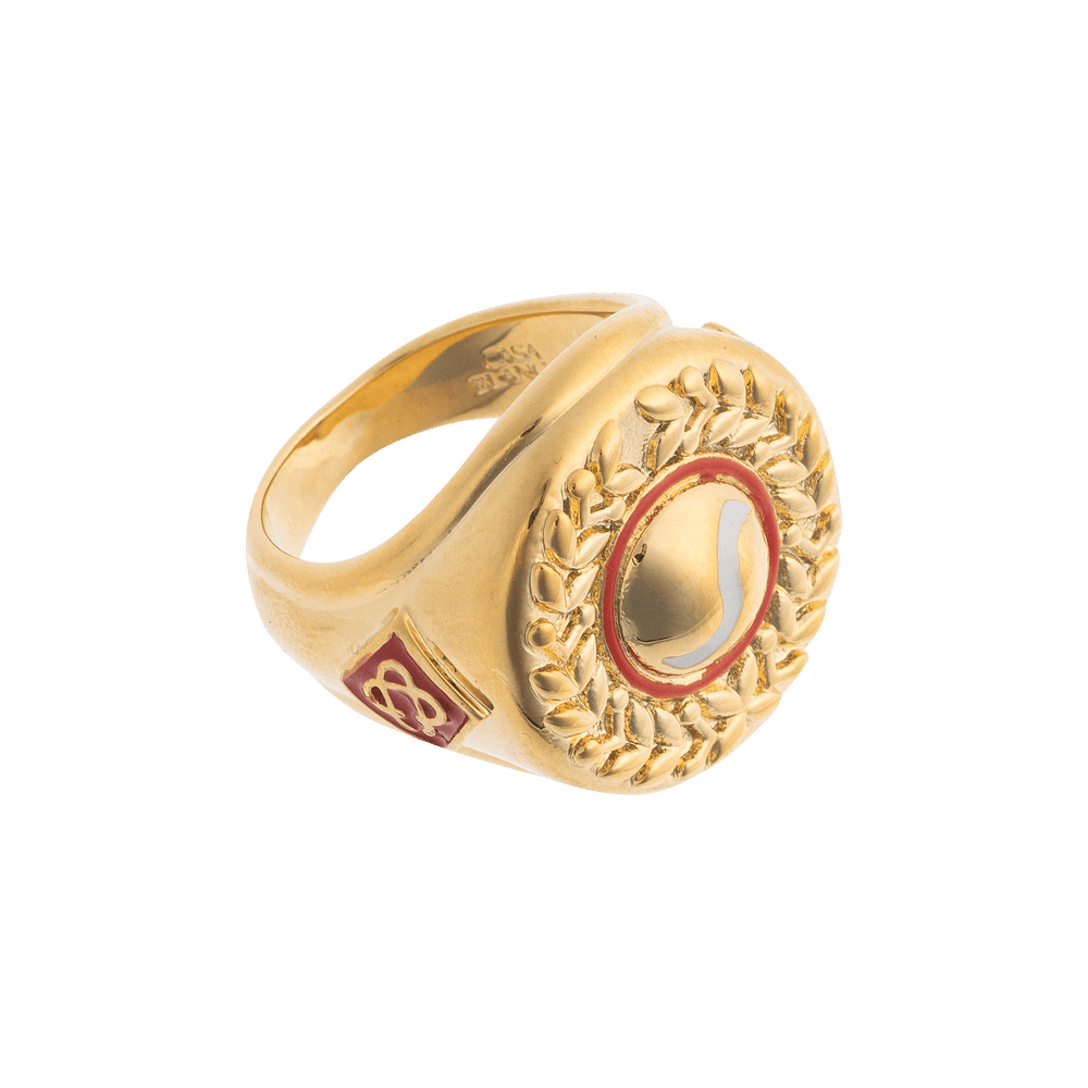 Buy Casablanca Sports Medallion Ring 'Gold/Multicolor' - AF23 JW