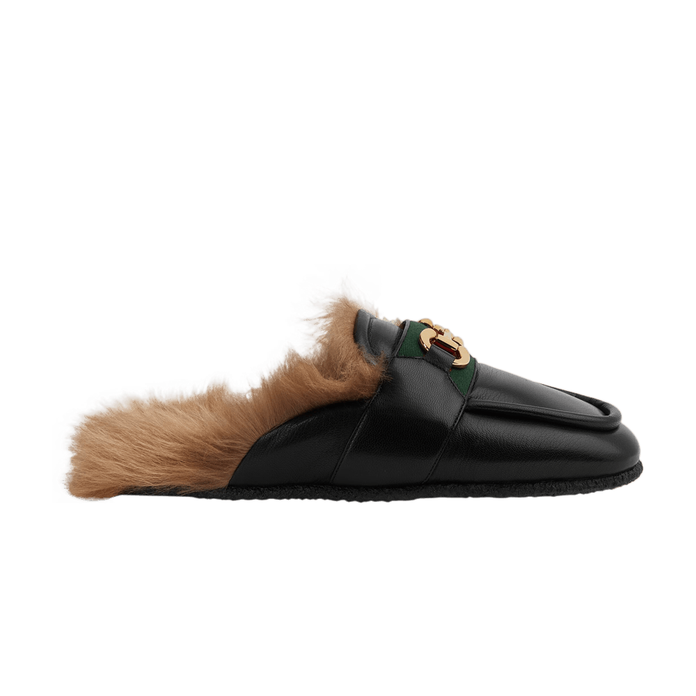 Buy Gucci Slipper Horsebit Black 760778 AACON 1158 GOAT CA