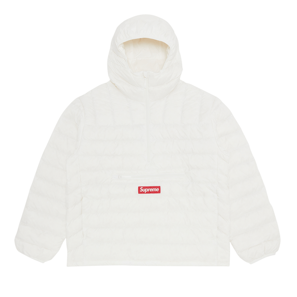 Buy Supreme Micro Down Half Zip Hooded Pullover 'White'   FWJ