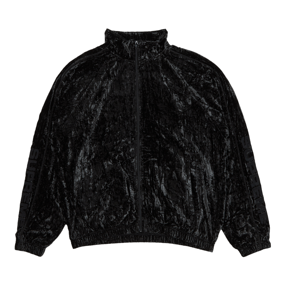 Buy Supreme Crushed Velvet Track Jacket 'Black' - FW23J39