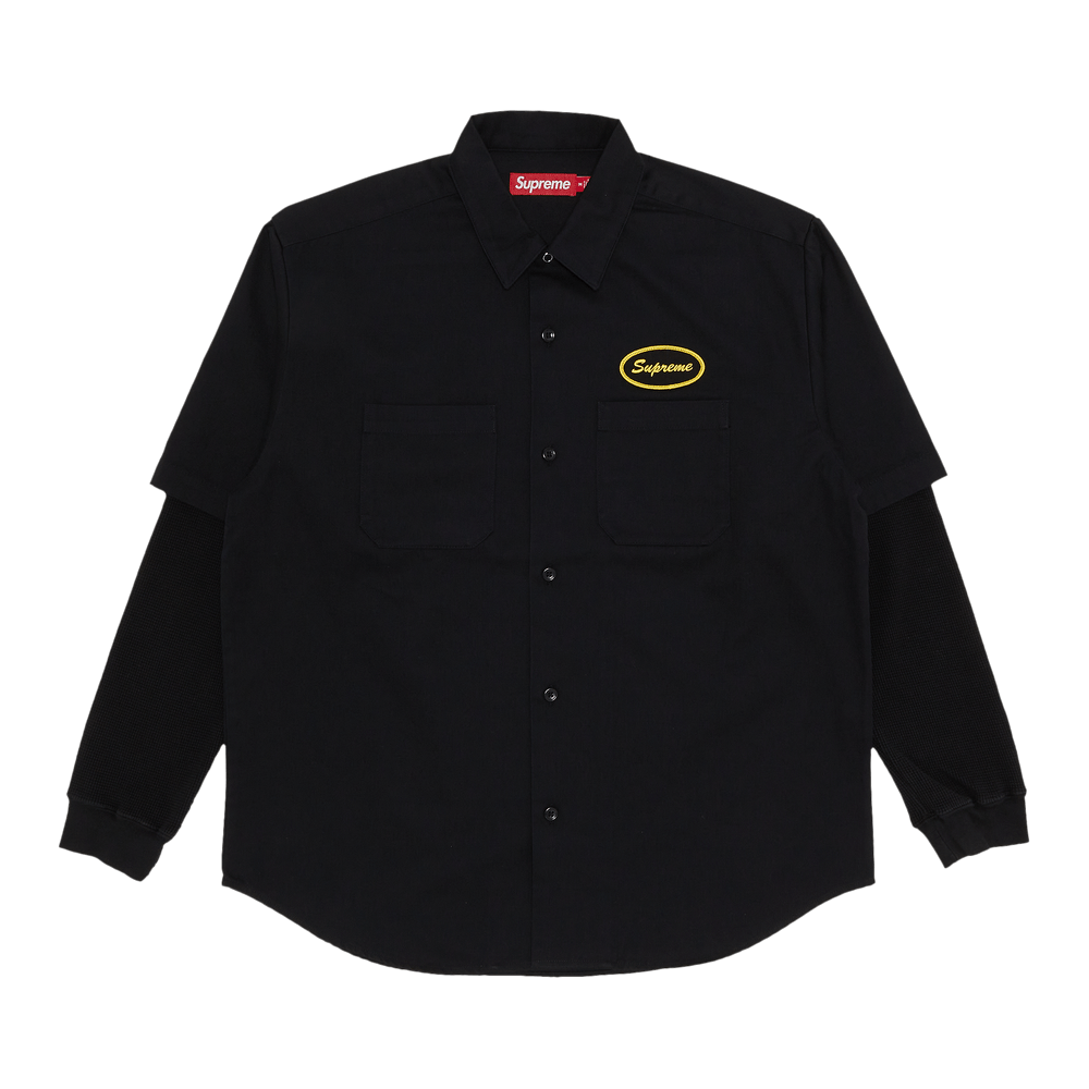Buy Supreme Thermal Sleeve Work Shirt 'Black' - FW23S34 BLACK | GOAT