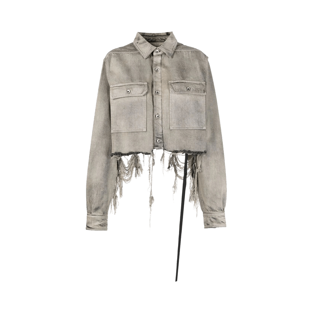 （Pa_sk）RickOwensDRAWSTRING CROPPED Buy Rick Owens DRKSHDW Cape-Sleeve Cropped Outershirt