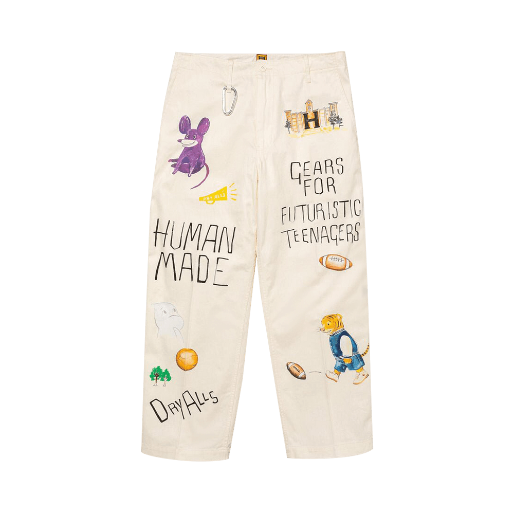 Buy Human Made Printed Chino Pants 'White' - HM26PT005 WHIT
