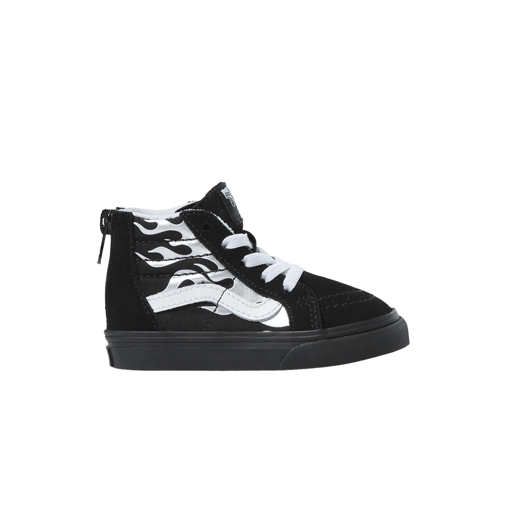 Sk8-Hi Zip Toddler Metallic Flame - Black Silver