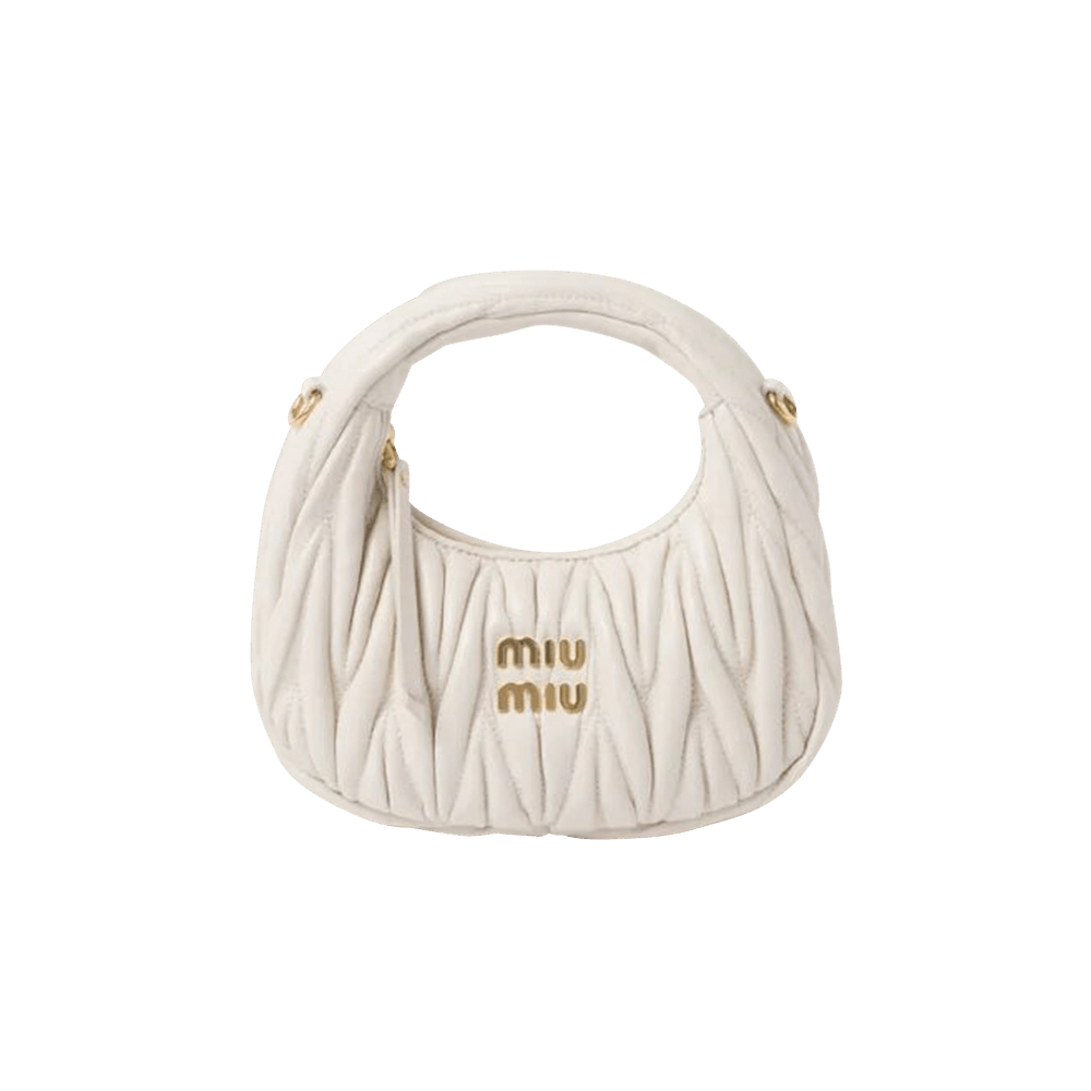 Buy Miu Miu Matelasse Mini Hobo Bag 'White' - 5BP078 V OOO