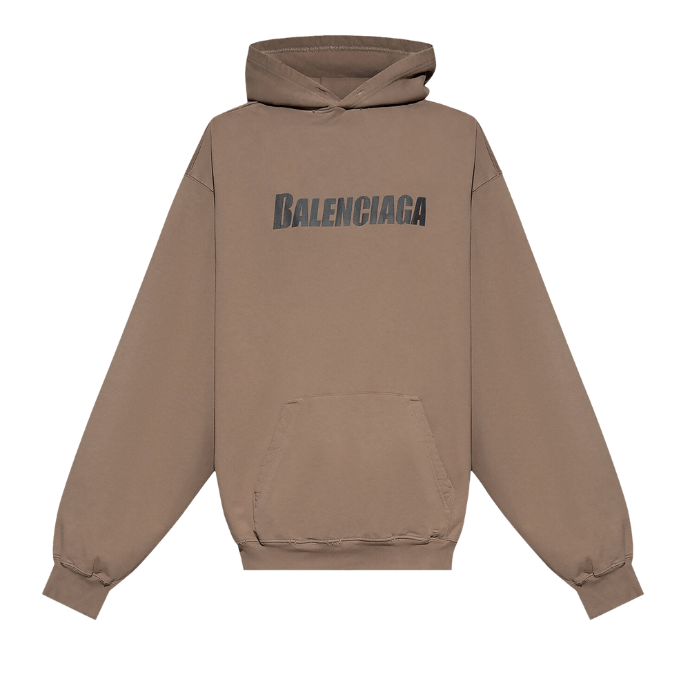 【関税込み】BALENCIAGA \"Boxy Laurel Classic\" hoodie Laurel Classic Hoodie Medium Fit in Faded Black | Balenciaga US