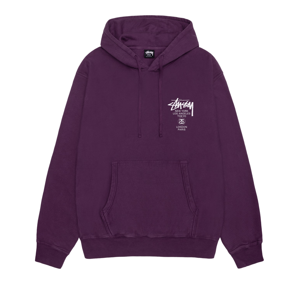 Stussy Basic Hoodie Liliac In Cotton in Purple for Men