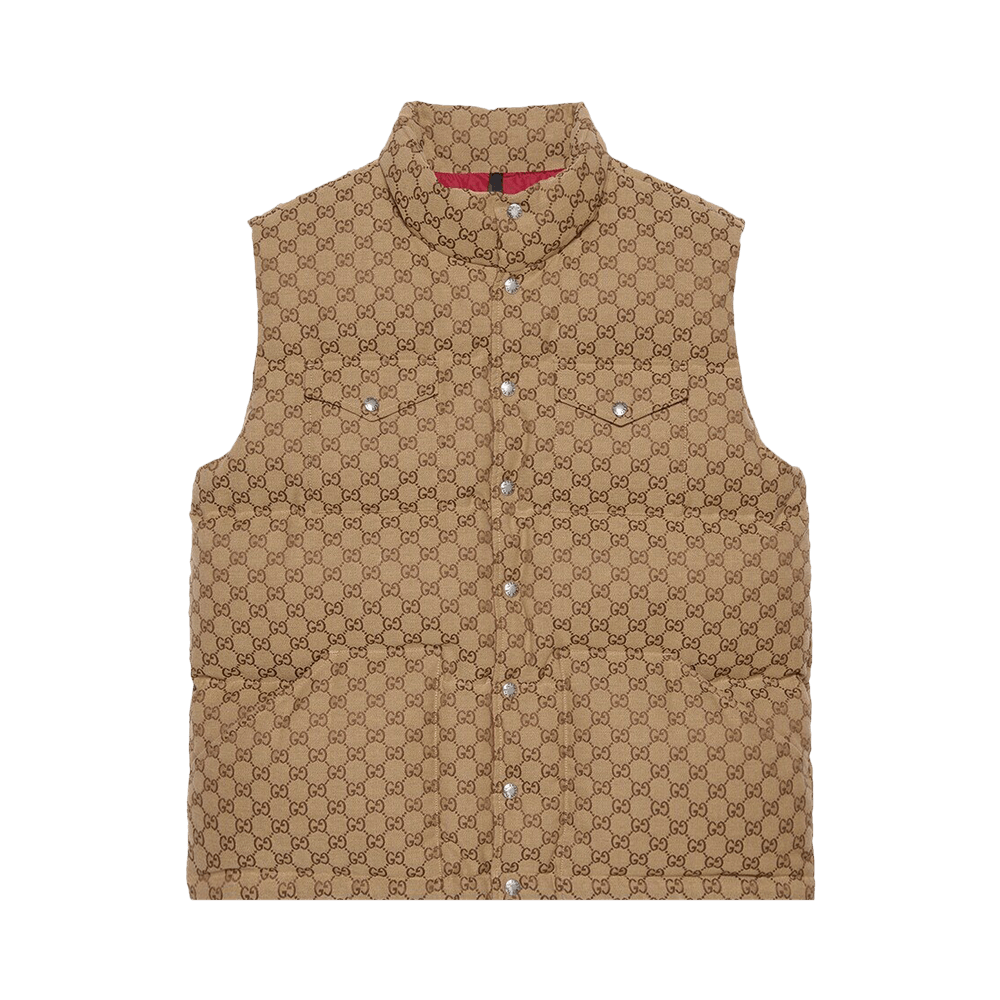 Buy Gucci x The North Face Down Vest 'Beige/Ebony' - 670768 