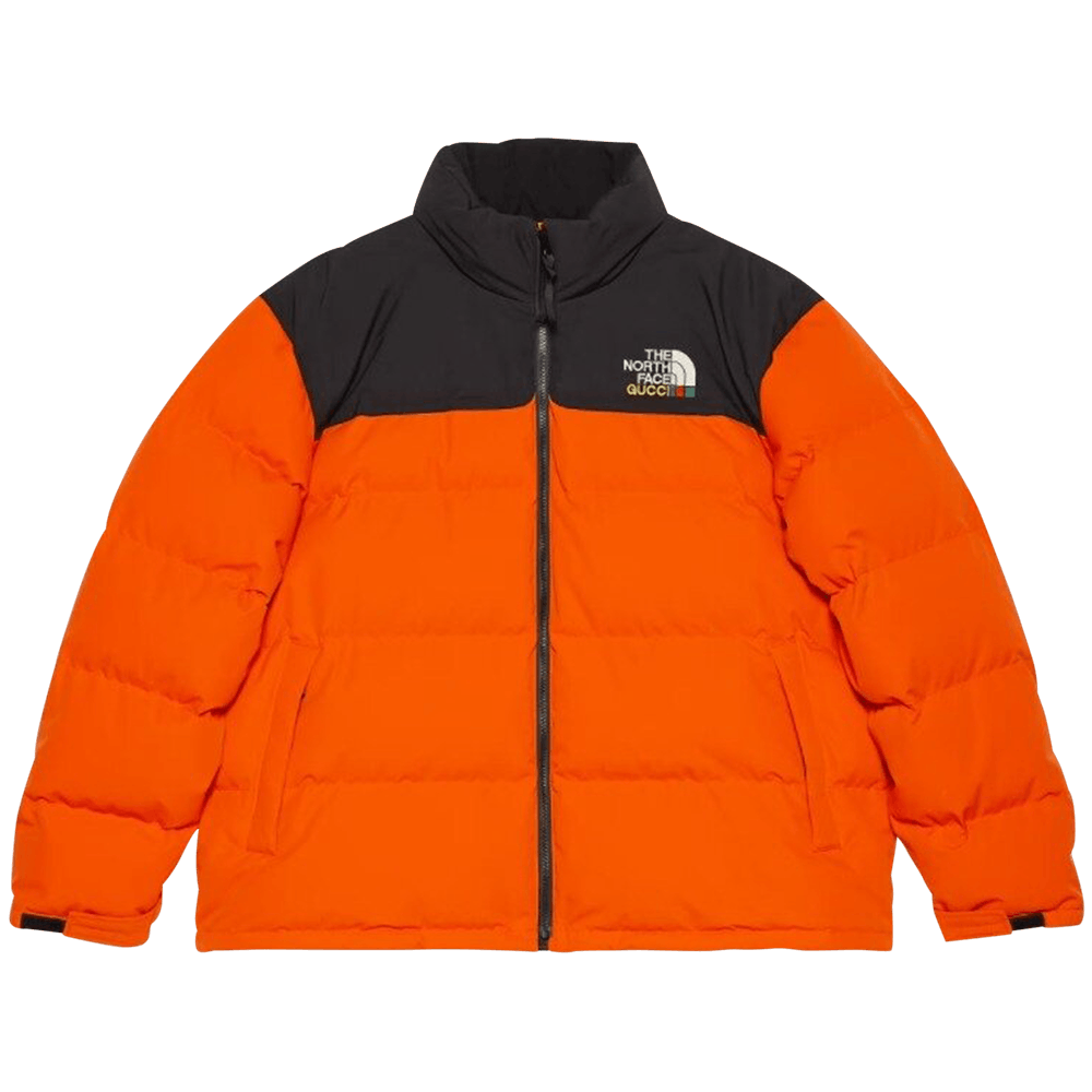Buy Gucci x The North Face Down Jacket 'Orange/Black' - 663757 