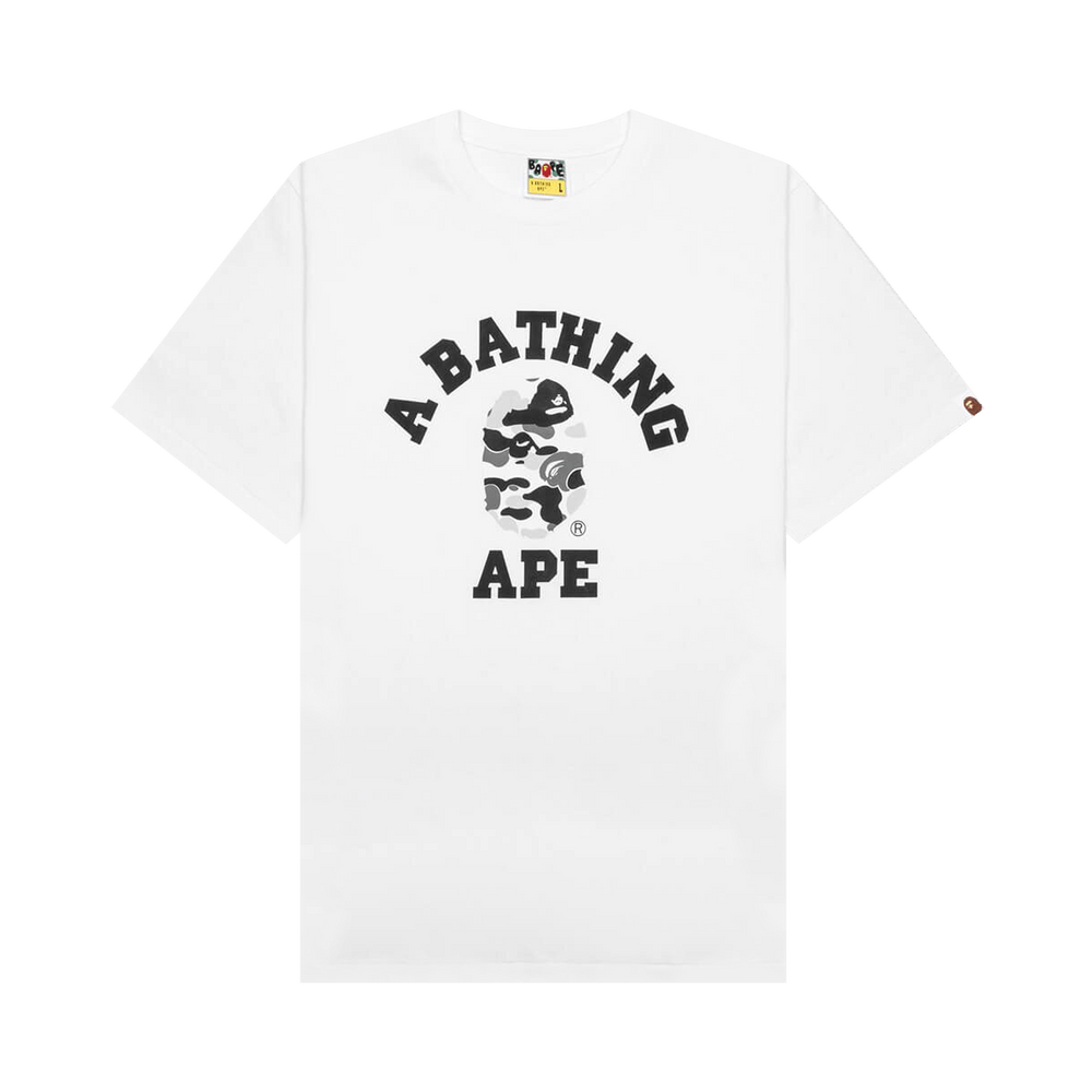 人気【A BATHING APE】ABC CAMO COLLEGE ATS TEE /ホワイト BAPE White ABC Camo College T-Shirt A Bathing Ape