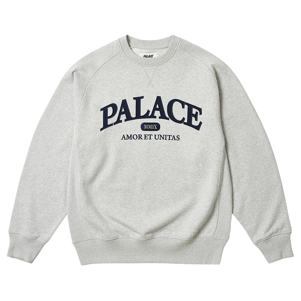 Buy Palace Unitas Crew 'Grey Marl' - P25CS117 | GOAT