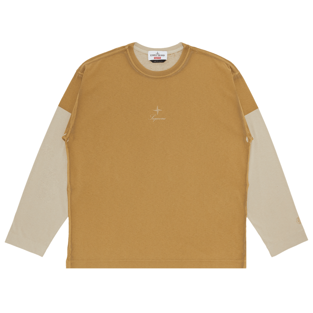 Buy Supreme x Stone Island Long-Sleeve Top 'Tan' - FW23KN3 TAN | GOAT