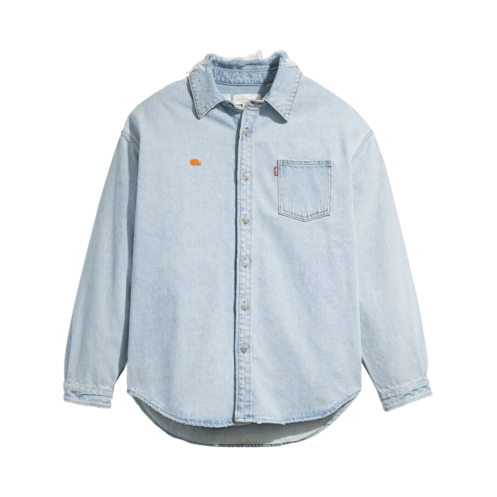 トップス ERL X LEVIS OVERSHIRT, Size S, Unisex Levi's® X Erl Men's Overshirt - Light Wash | Levi's® CA