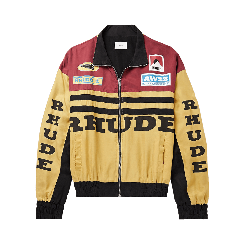 Buy Rhude Rally Jacket 'Mustard/Maroon/Black' - FW23JA27307866 | GOAT