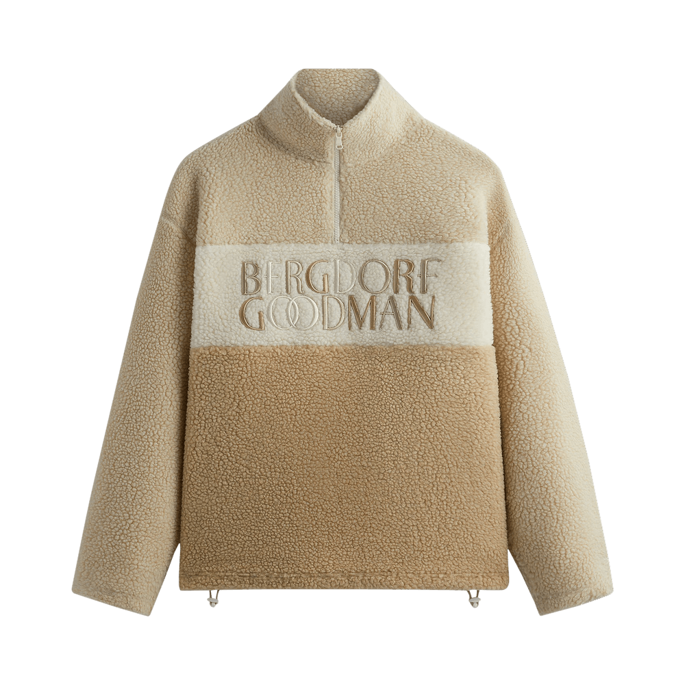 Buy Kith For Bergdorf Goodman Heavy Sherpa Quarter Zip 'Veil