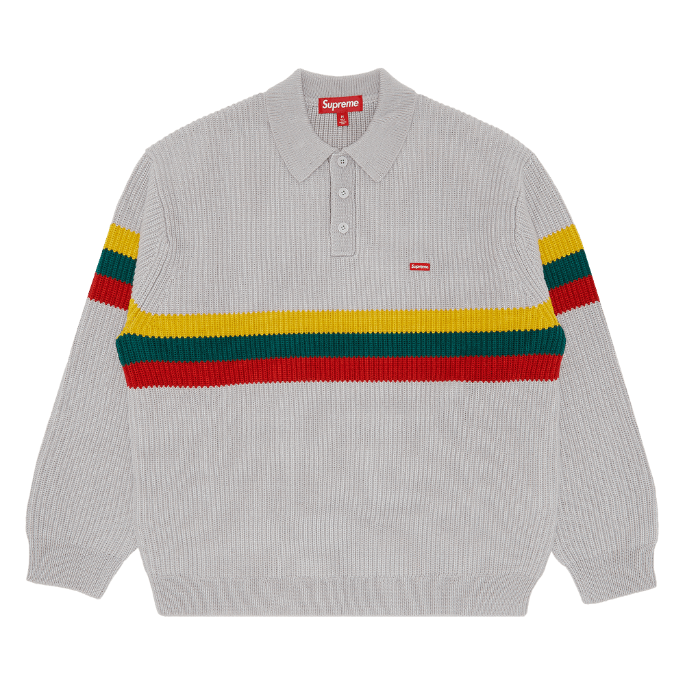 Buy Supreme Small Box Polo Sweater 'Grey' - FW23SK22 GREY | GOAT