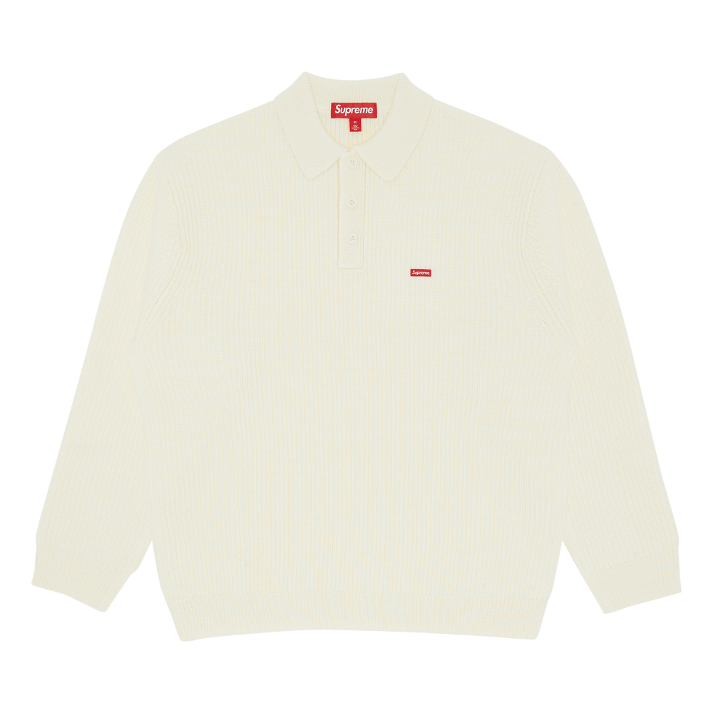 Supreme Small Box Polo Sweater 'Ivory'