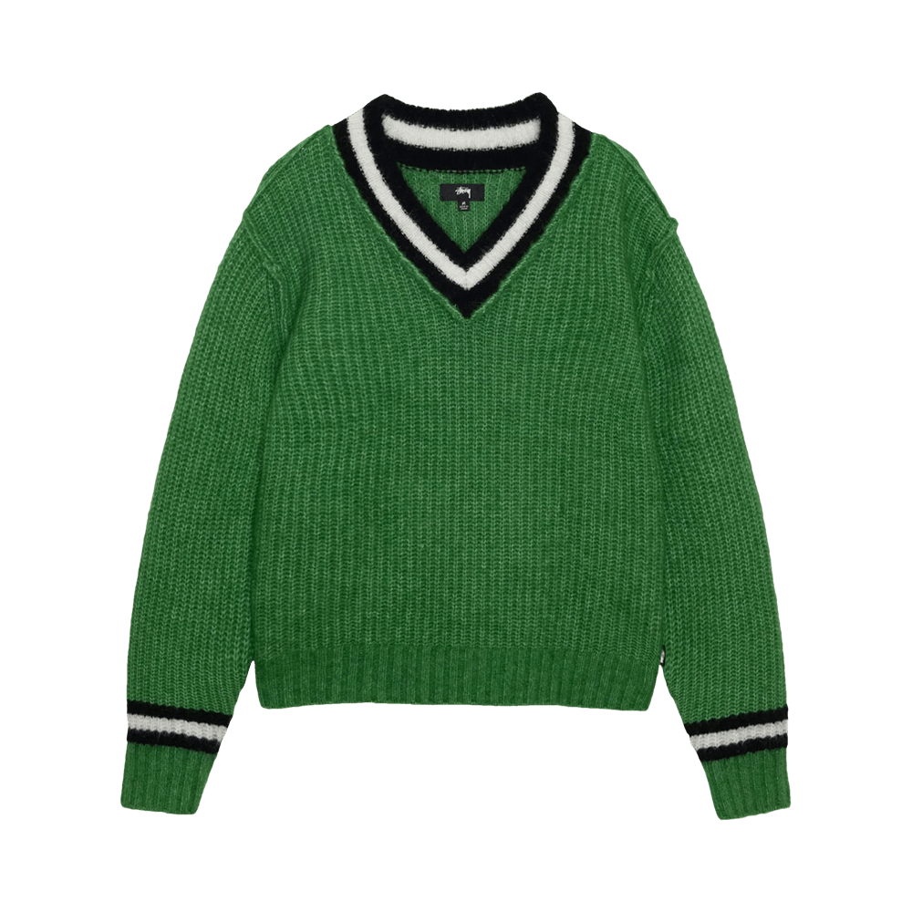 Buy Stussy Mohair Tennis Sweater 'Green' - 117142 GREE | GOAT