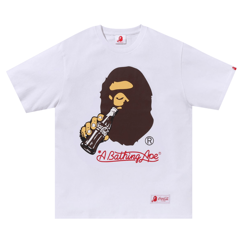 Buy BAPE x Coca-Cola Ape Head Tee 'White' - 1J73 110 910