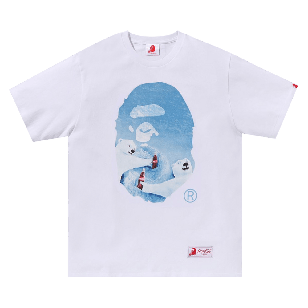A BATHING APE X Coca-Cola Polar Bear Tee Black M - POIZON