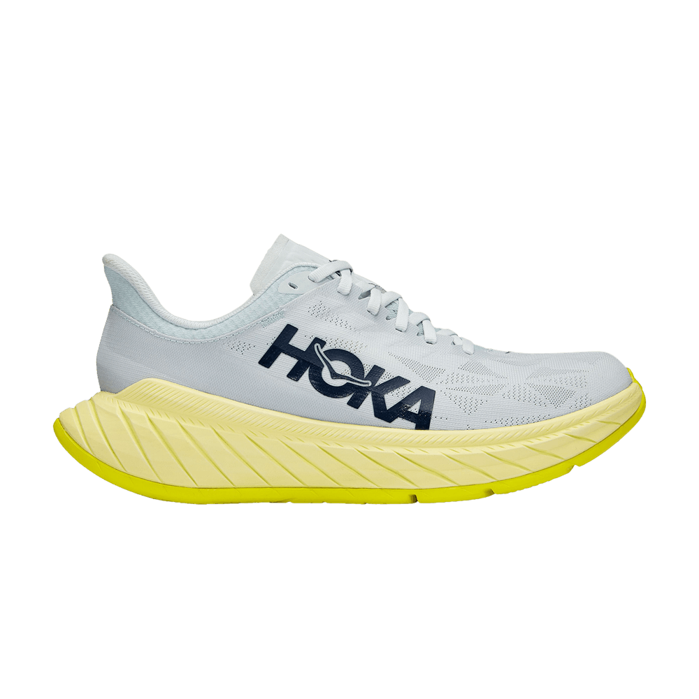 Hoka Carbon X 2 Blue Flower Luminary Green