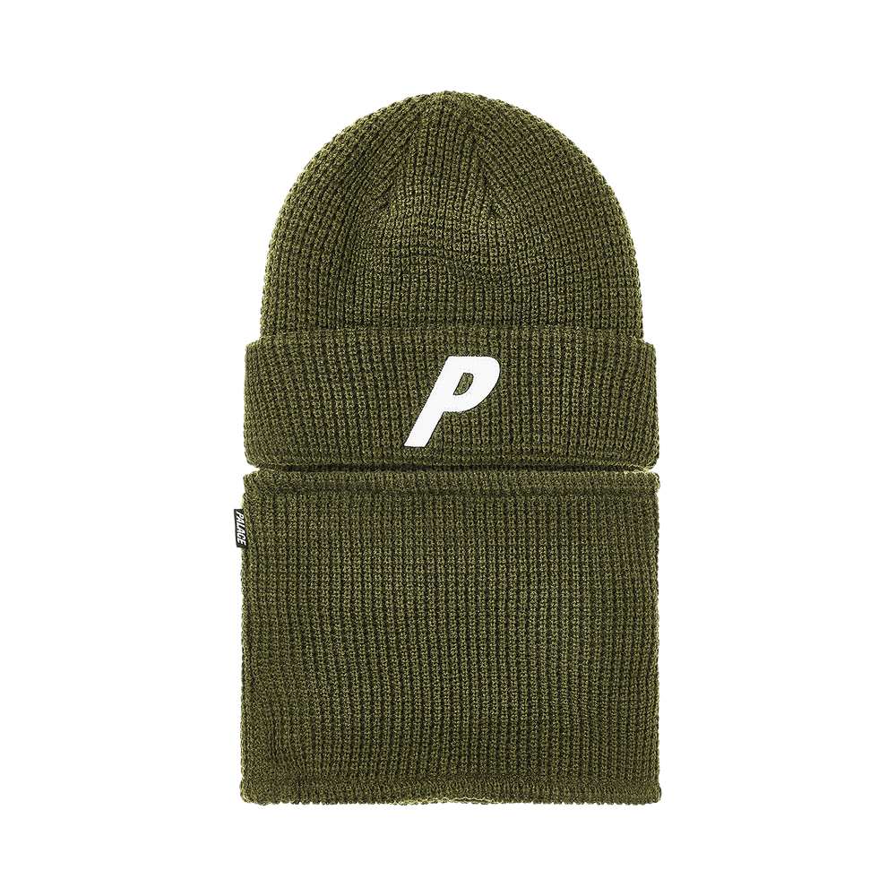 Buy Palace Zip Off Facewarmer P Beanie 'The Deep Green' - P25BN066
