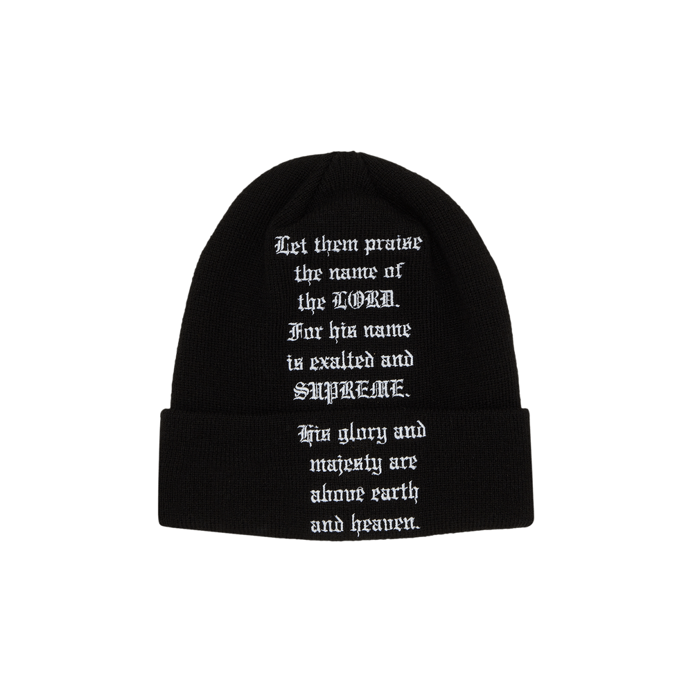 Buy Supreme x New Era Psalm Beanie 'Black' - FW23BN41 BLACK
