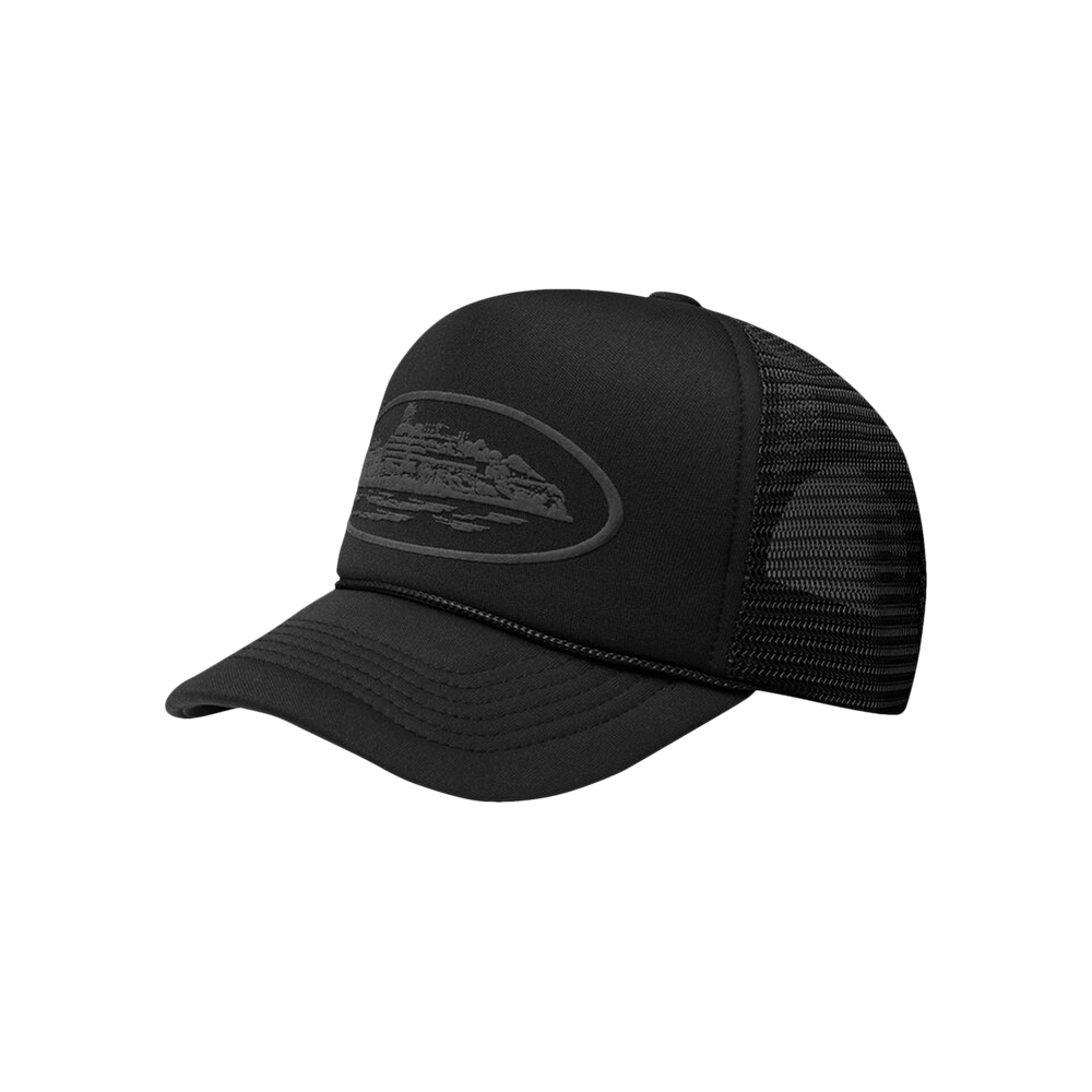 Corteiz Alcatraz Premium Trucker Hat Black/Pink