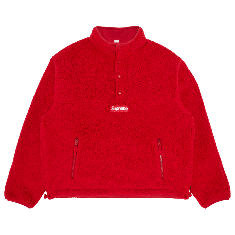 Size xl Supreme Polartec Shearling Reversible Pullover 'Red'