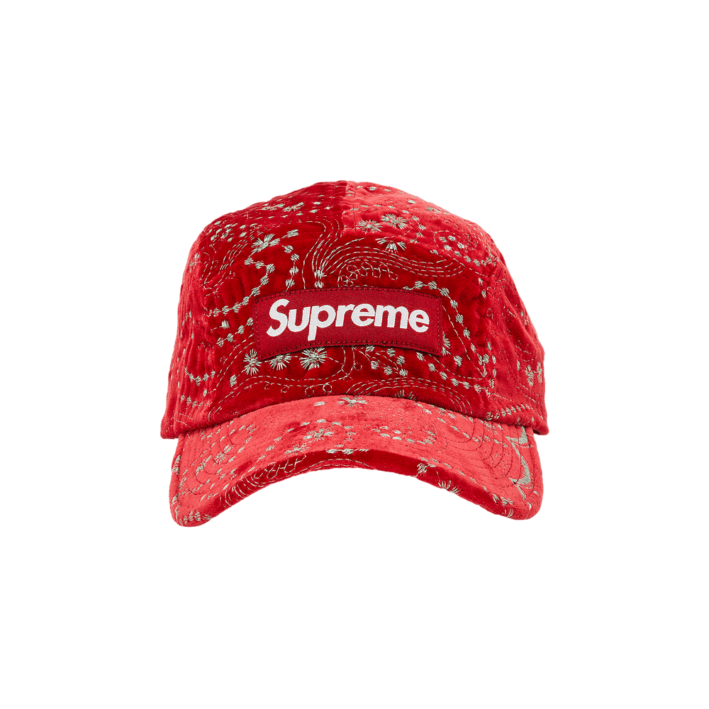 Buy Supreme Velvet Paisley Camp Cap Red FW23H111 RED GOAT