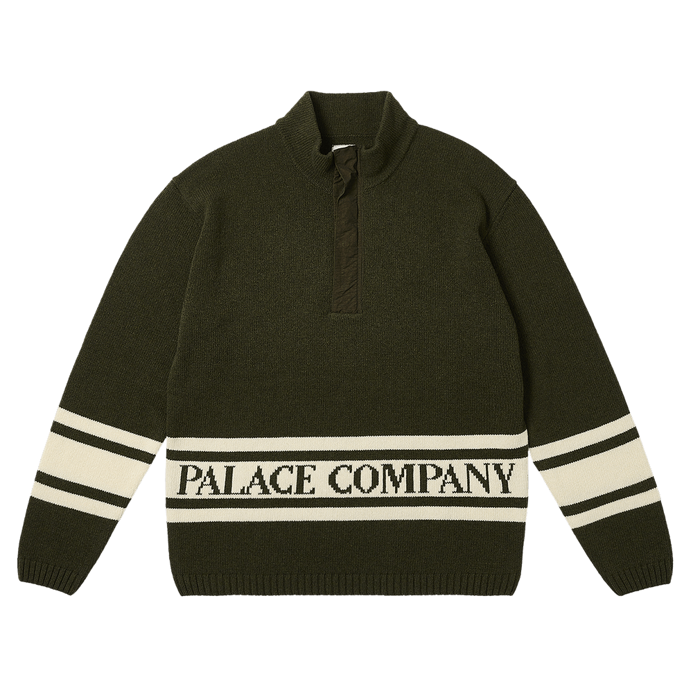 トップス PALACE ESTABLISHED ZIP ZIP FUNNEL KNIT Buy Palace x C.P. Company Funnel Neck Knit 'Olive