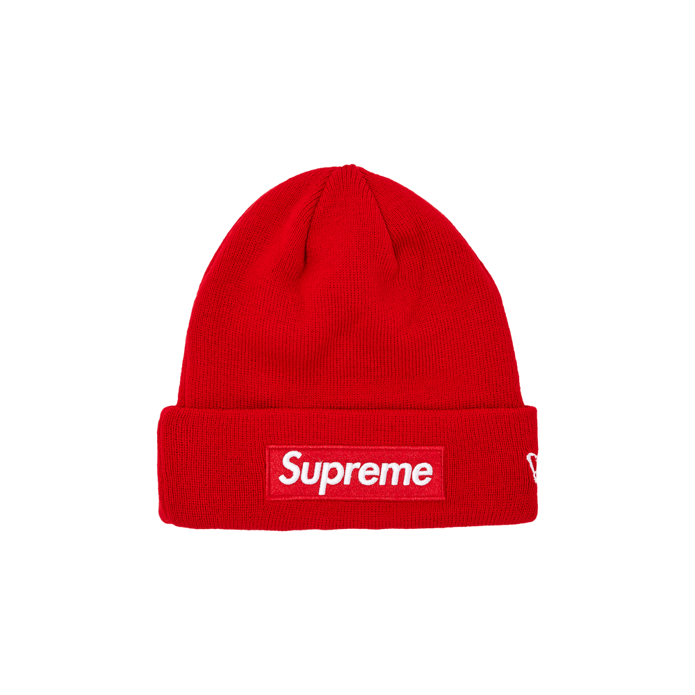 Buy Supreme x New Era Box Logo Beanie 'Red' - FW23BN26 RED | GOAT CA
