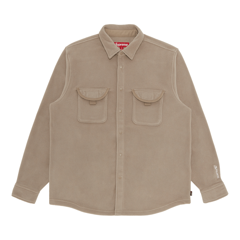 Size l Supreme Polartec Shirt 'Tan'