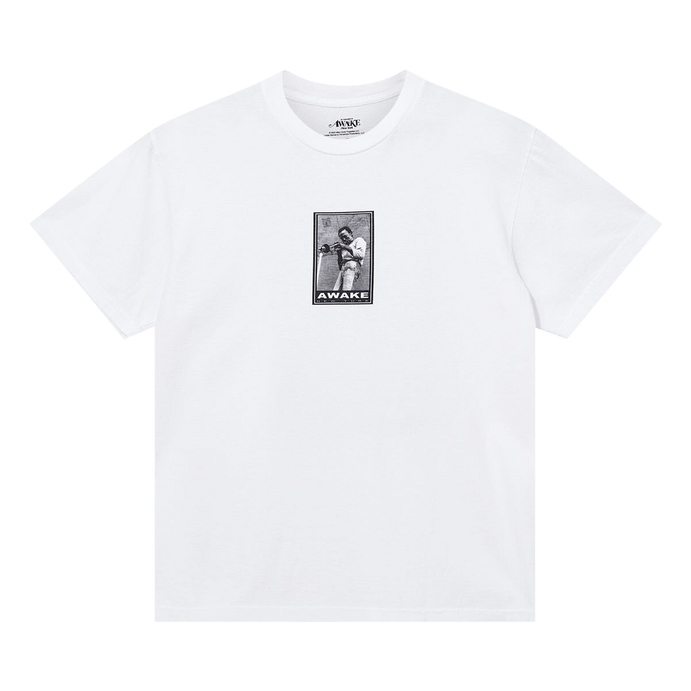 Buy Awake NY Miles Davis Printed T-Shirt 'White' - AWK SP23