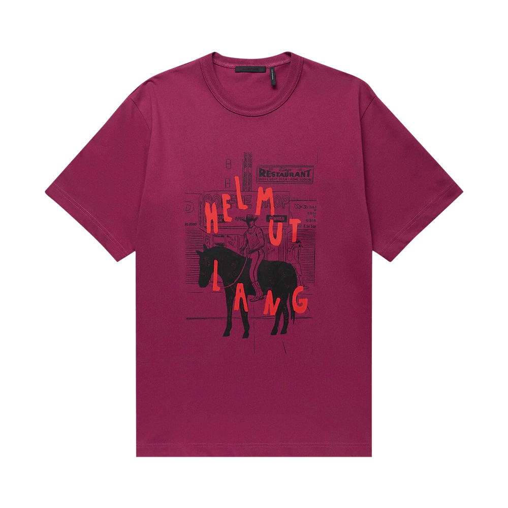 希少 Helmut Lang 変形 アシメントリー bird Tシャツ Buy Helmut Lang Scribbled Logo T-Shirt 'Rasberry' - N06HM535 RASB