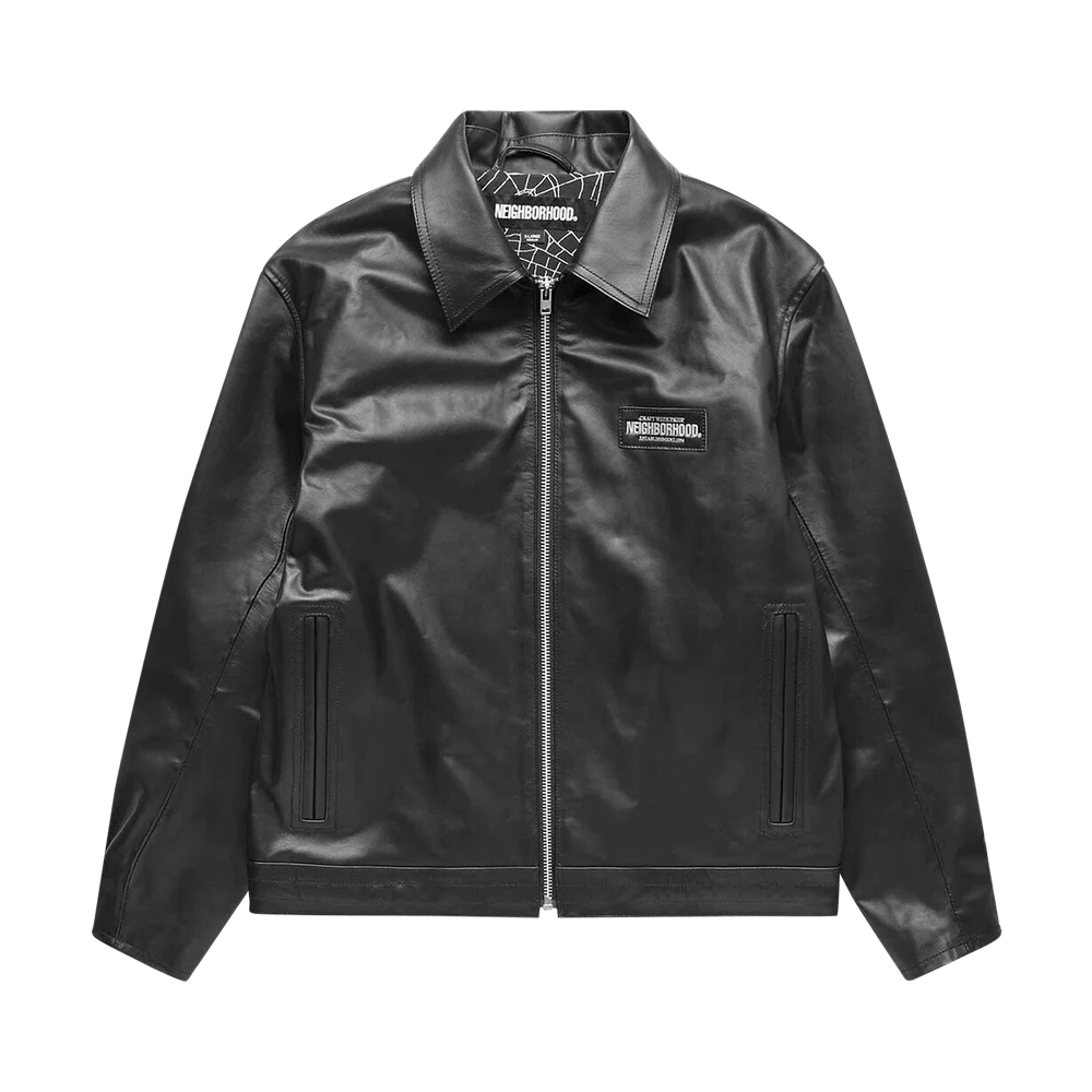 Buy Neighborhood Single Leather Jacket 'Black' - 231SZNH JKM01 