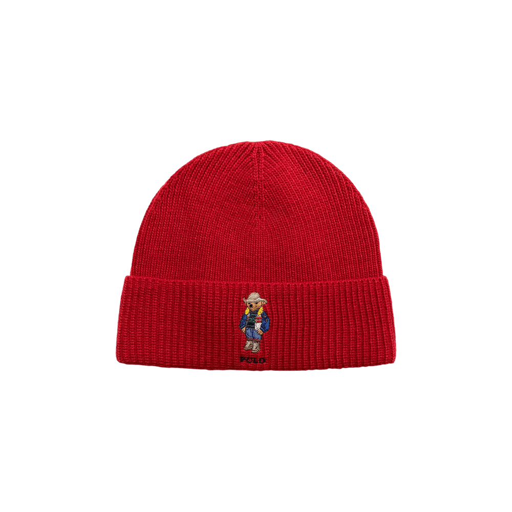 Buy Polo Ralph Lauren Solid Holiday Bear Beanie Red PC1031 RED GOAT