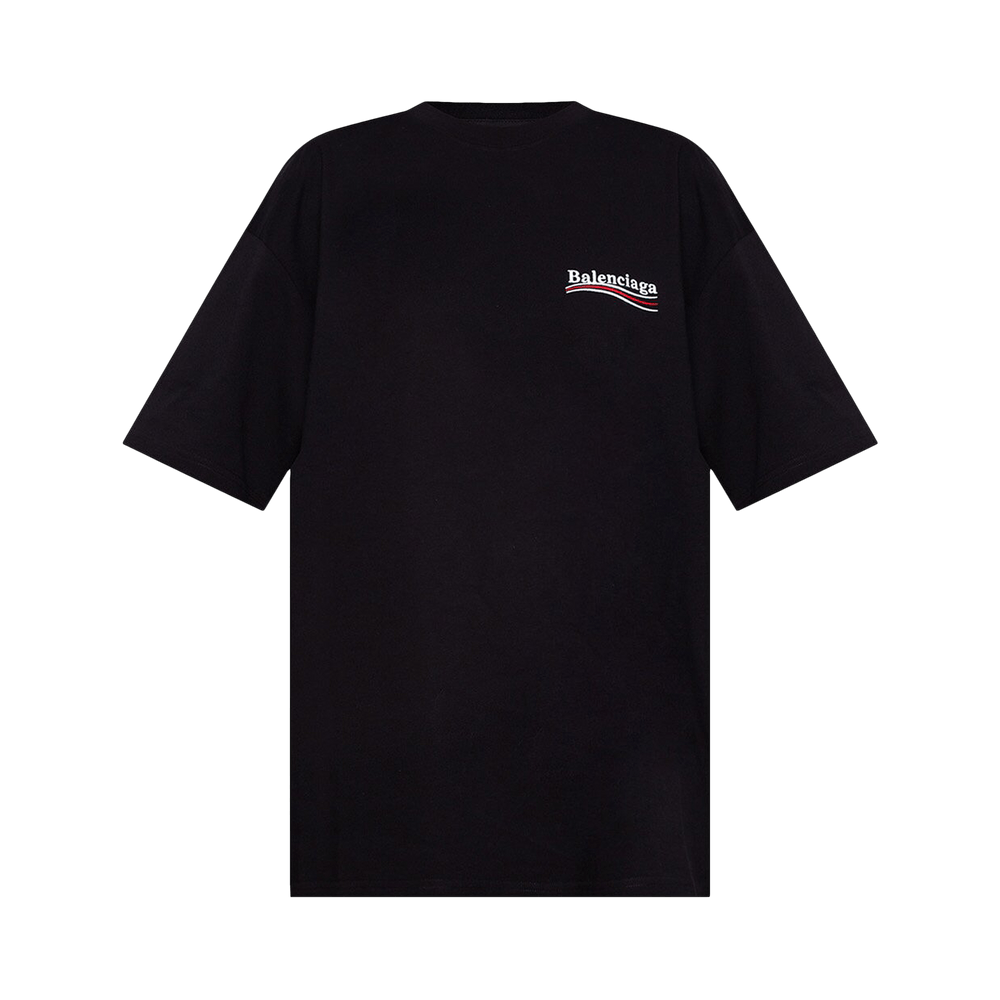 Buy Balenciaga Black Political Campaign Oversized T-Shirt 'Black