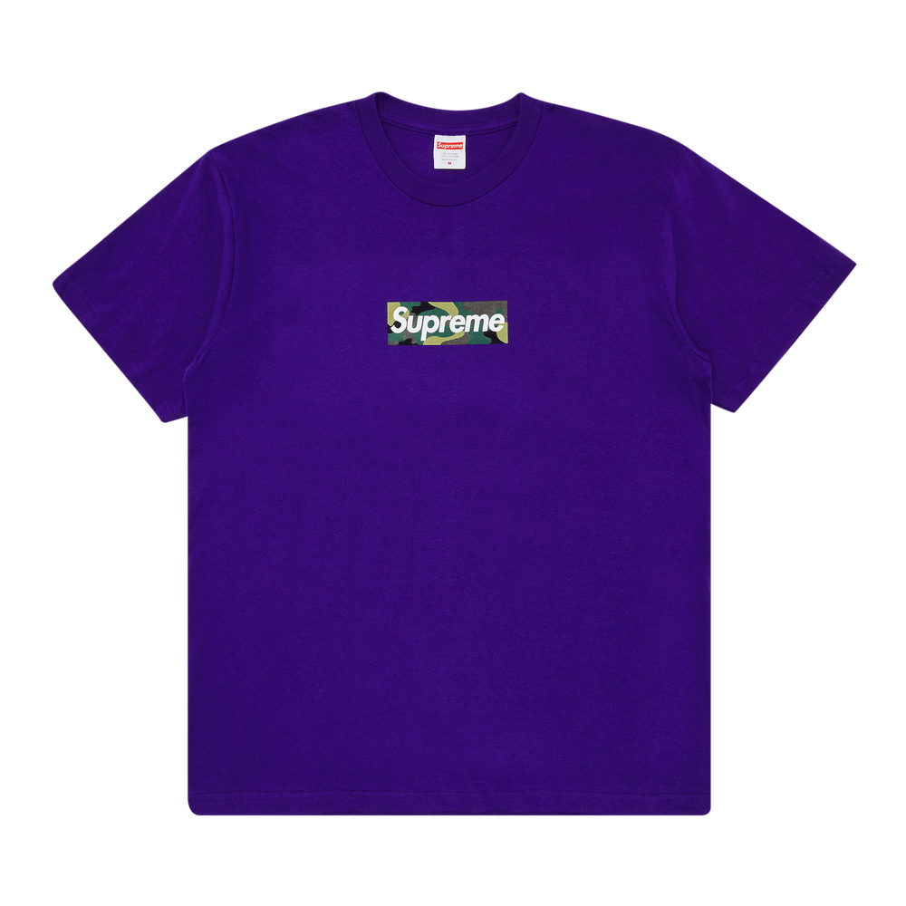 Supreme purple on shop black box logo