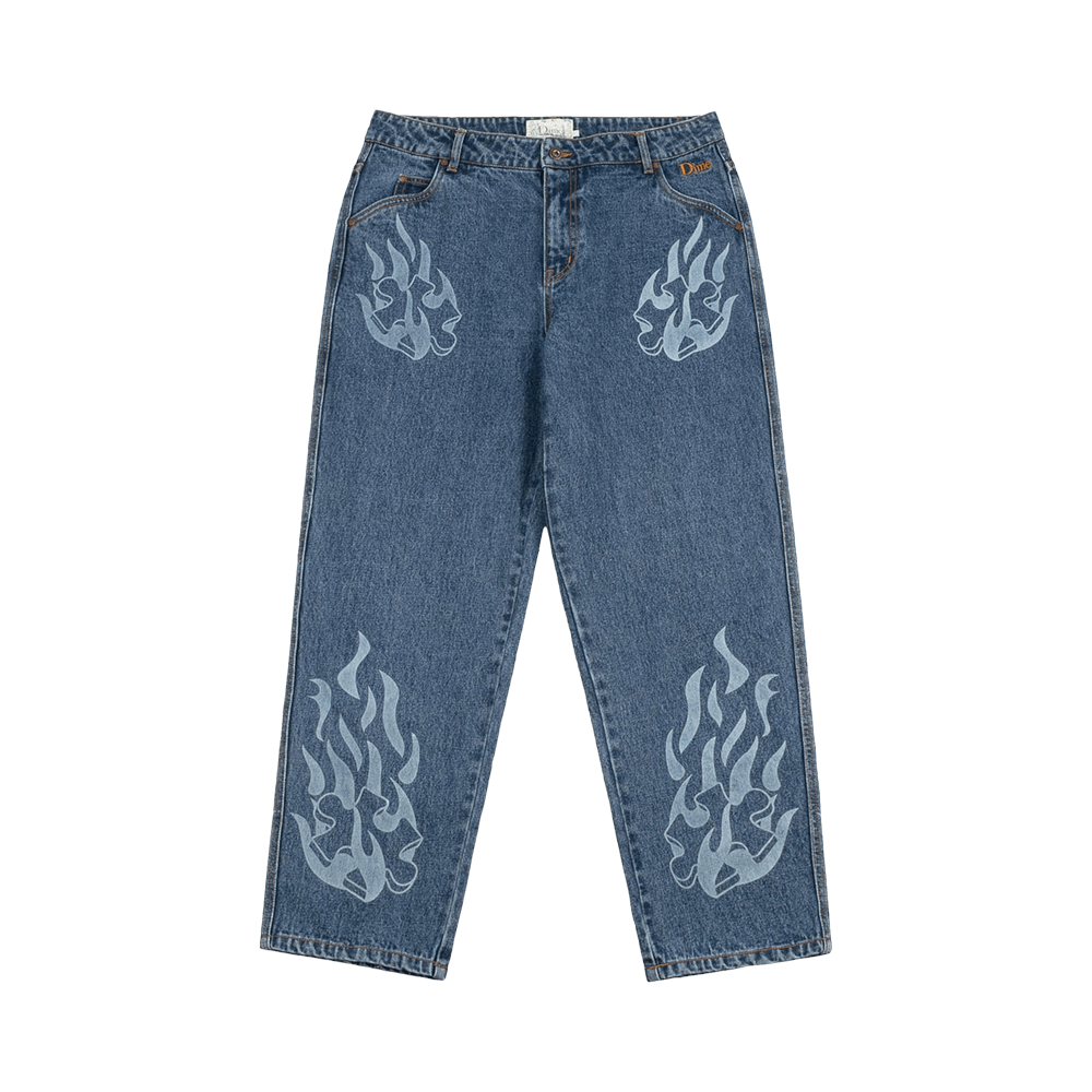 Buy Dime Flamepuzz Relaxed Denim Pants 'Indigo' - DIMEHO2339IND | GOAT