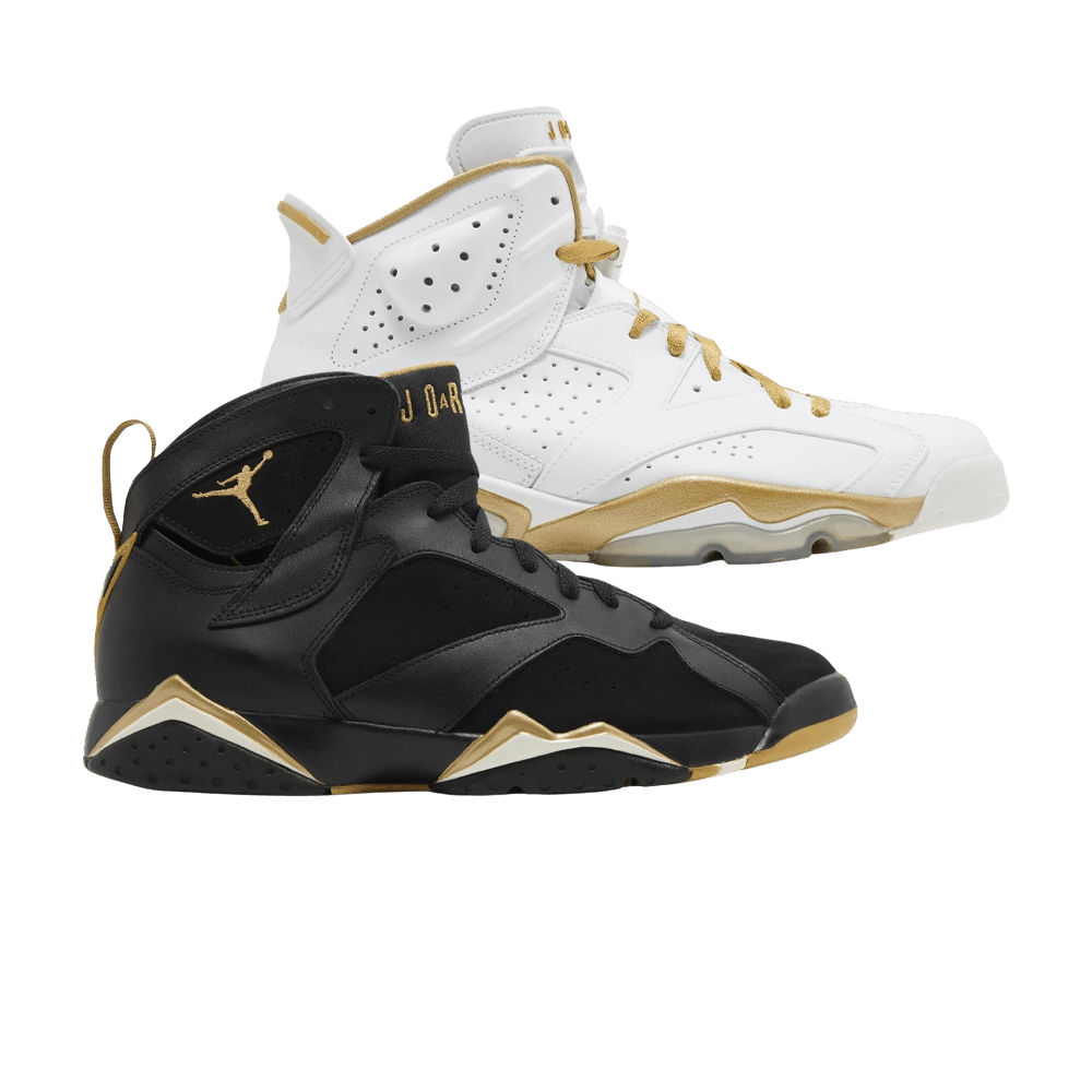 Jordan 6 and top 7 gold pack