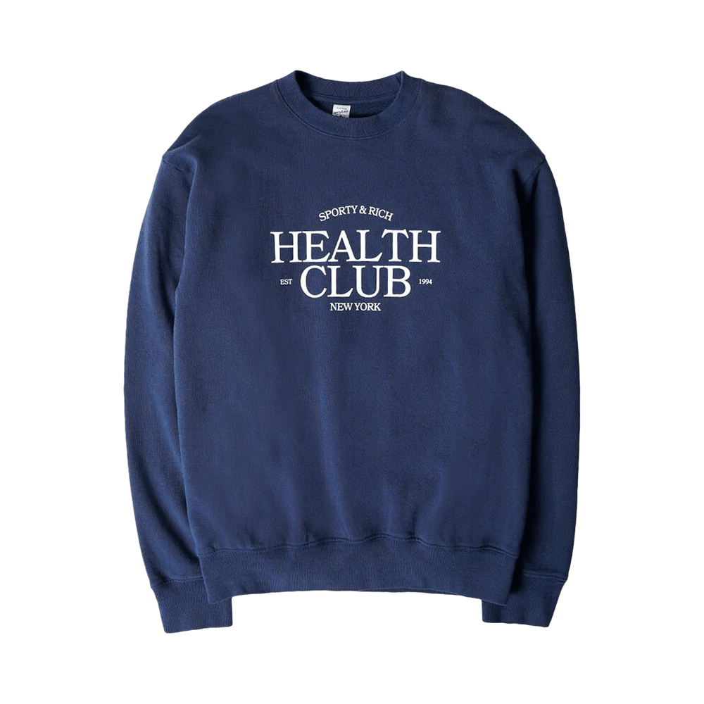 ★Sporty & Rich★ Health Club Sweatshirt Navy CR841NA CR841N Buy Sporty & Rich Public Health Club Sweatshirt 'Navy