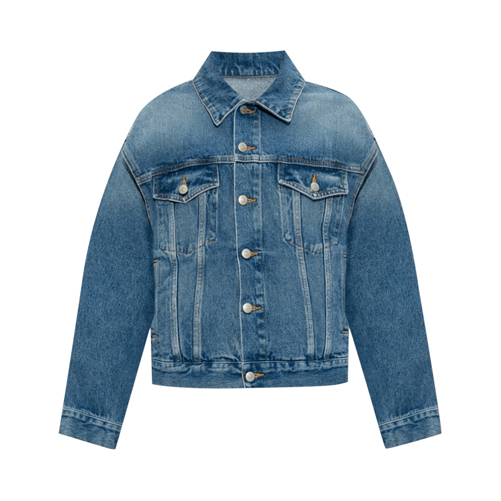 Size 10 MM6 Maison Margiela Denim Sports Jacket 'Light Blue'