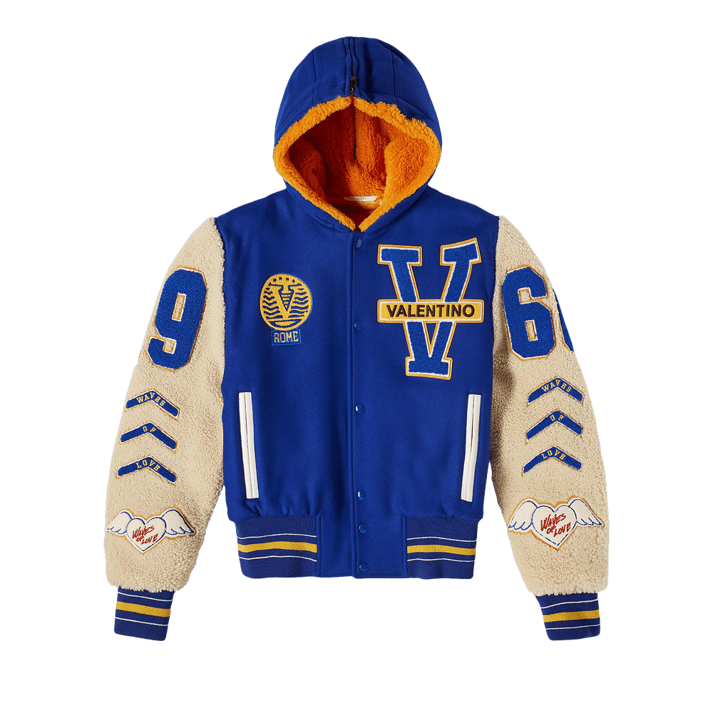 Buy Valentino Varsity Jacket 'Blue/White' - 3V3CIN559JU QB6 | GOAT NL