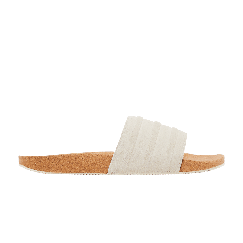 Size 4.0 Adilette Premium Slides Cork Pack Wonder White