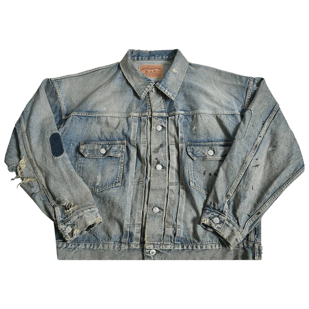 Buy Saint Michael x BerBerJin Damage Denim Jacket 'Blue Buy Saint Michael x BerBerJin Damage Denim Jacket 'Blue