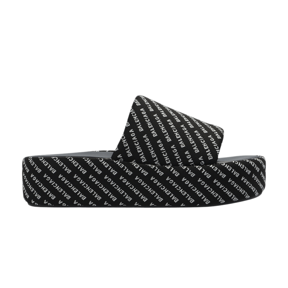 Balenciaga Rise Platform Slide Black White (Women's)