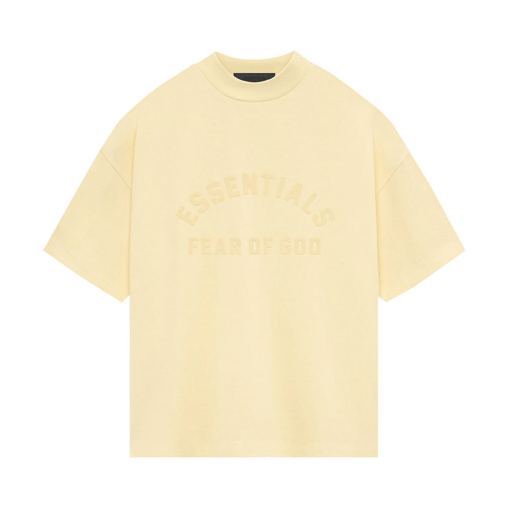 送料無料！ESSENTIALS イエロー フロック TEE FOG ESSENTIALS - 24SS FRONT LOGO SS TEE / ガーデンイエロー